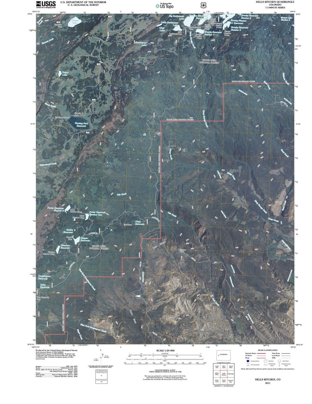 2011 Hells Kitchen, CO - Colorado - USGS Topographic Map