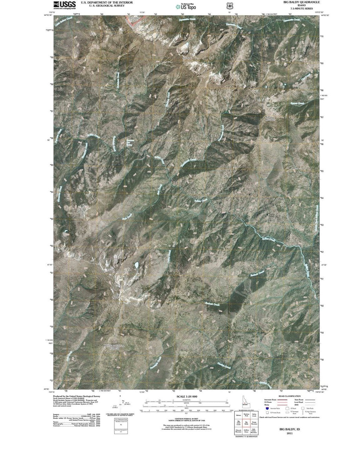 2011 Big Baldy, ID - Idaho - USGS Topographic Map