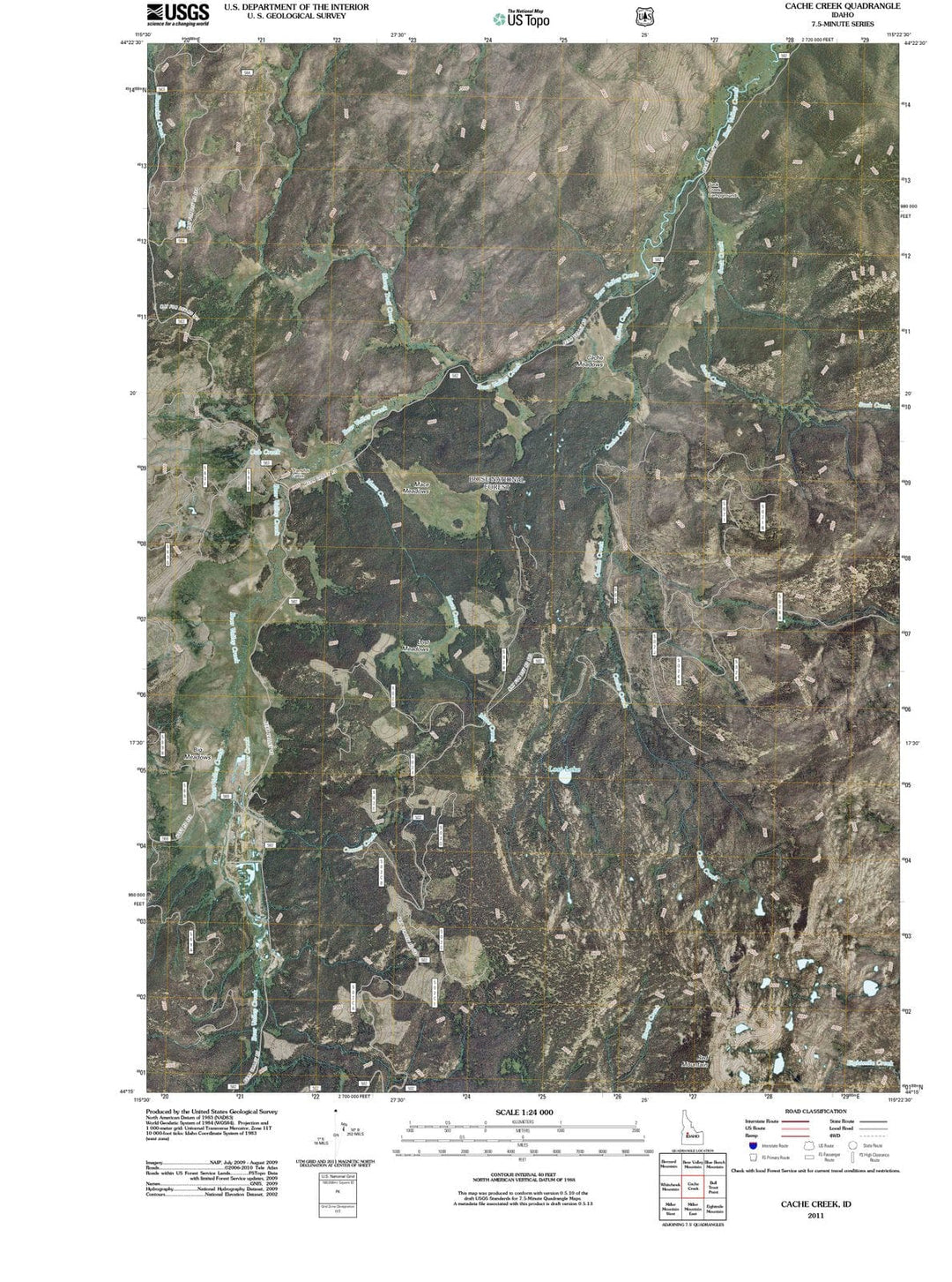 2011 Cache Creek, ID - Idaho - USGS Topographic Map