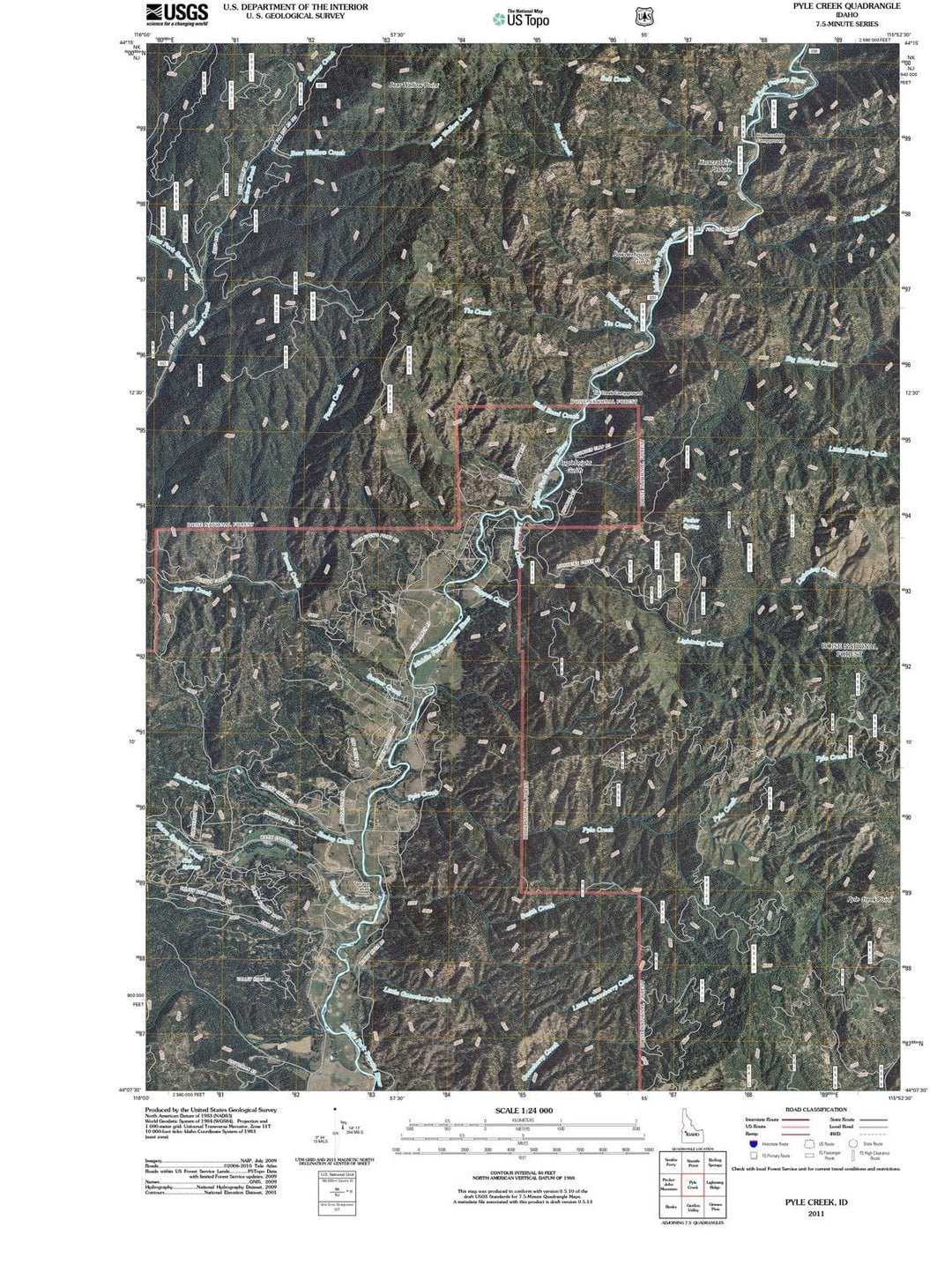 2011 Pyle Creek, ID - Idaho - USGS Topographic Map