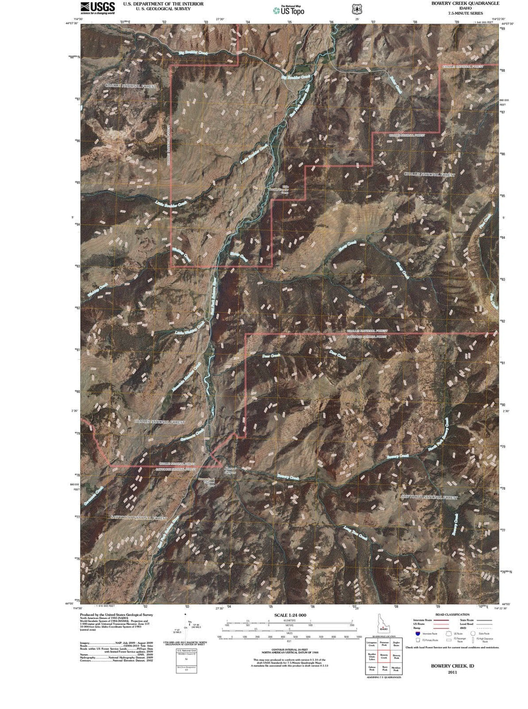 2011 Bowery Creek, ID - Idaho - USGS Topographic Map