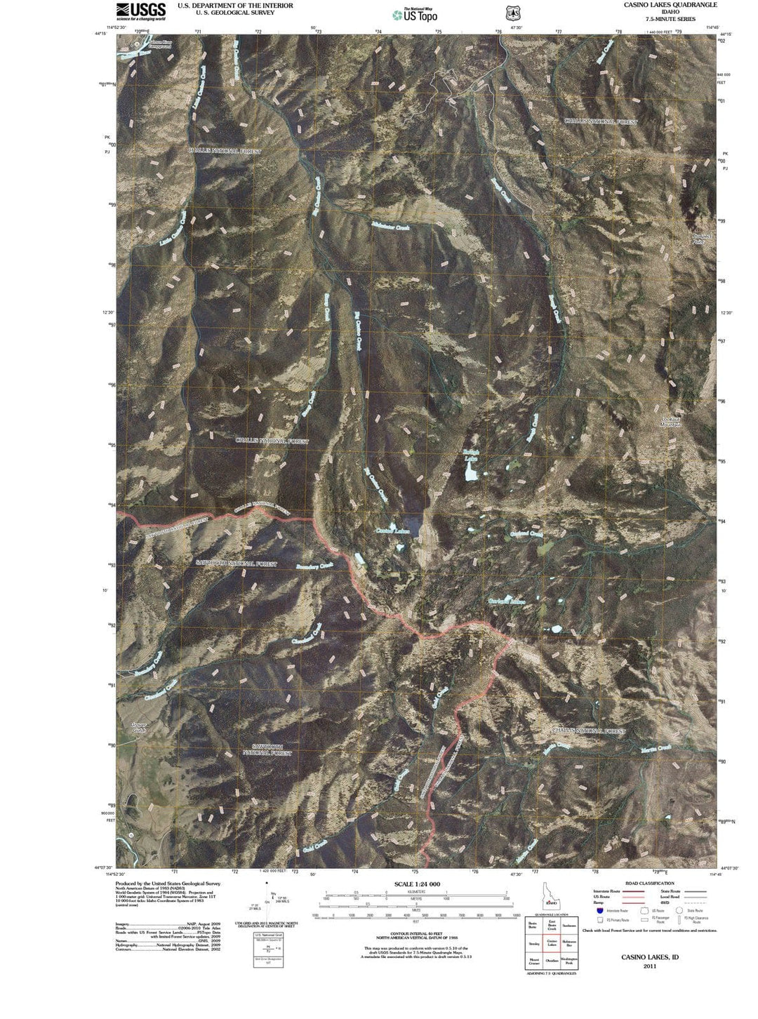2011 Casino Lakes, ID - Idaho - USGS Topographic Map