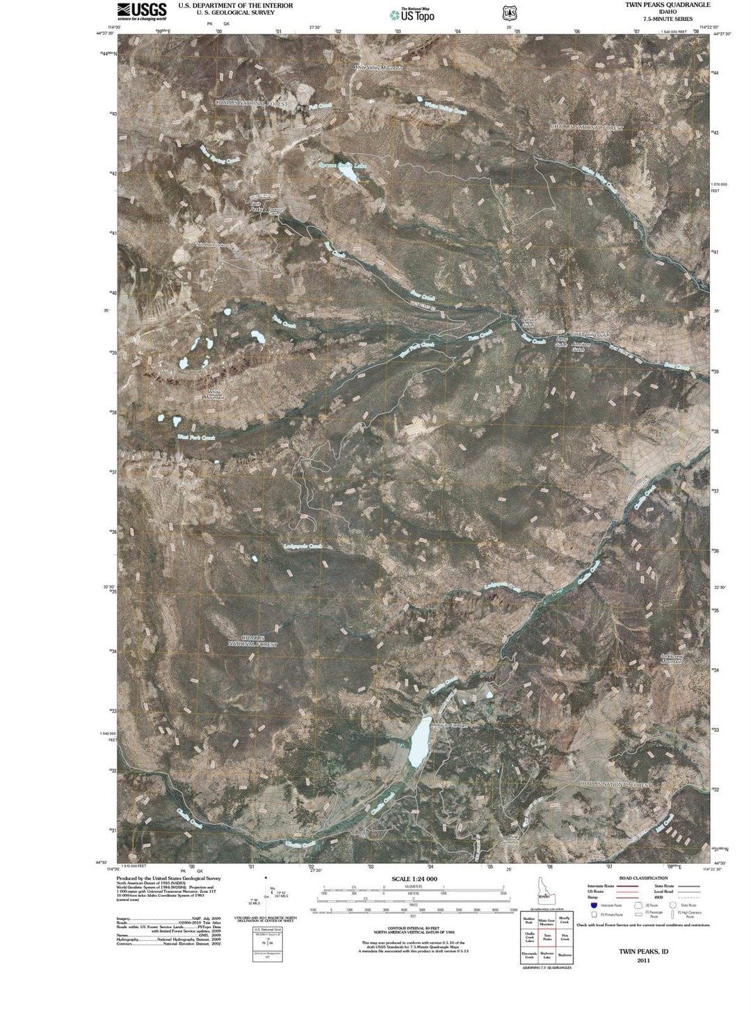 2011 Twin Peaks, ID - Idaho - USGS Topographic Map