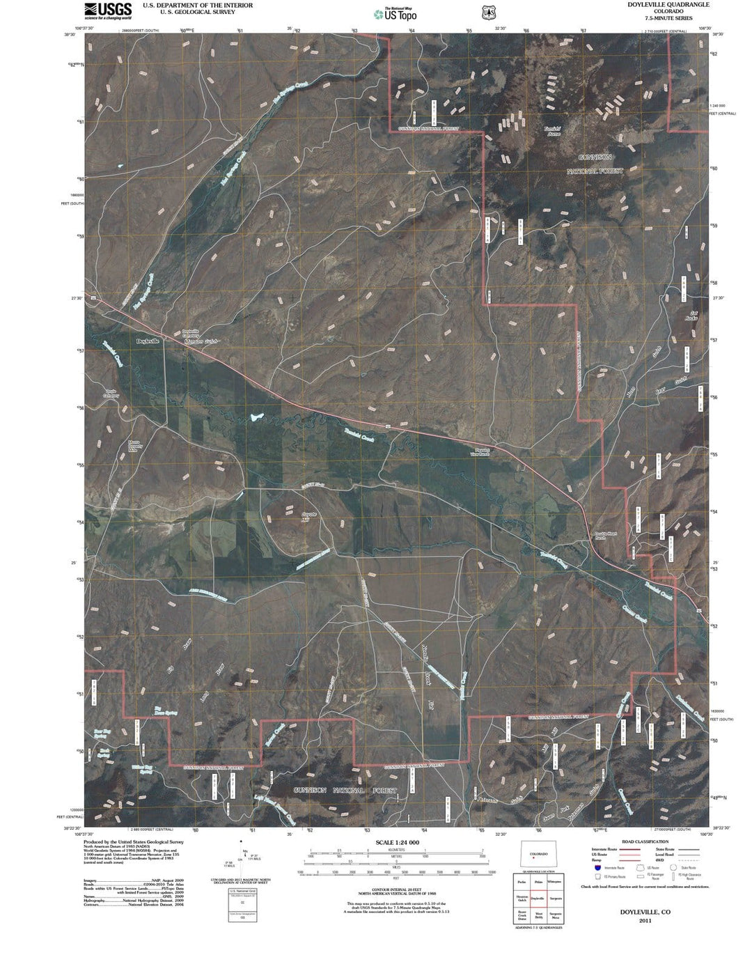 2011 Doyleville, CO - Colorado - USGS Topographic Map