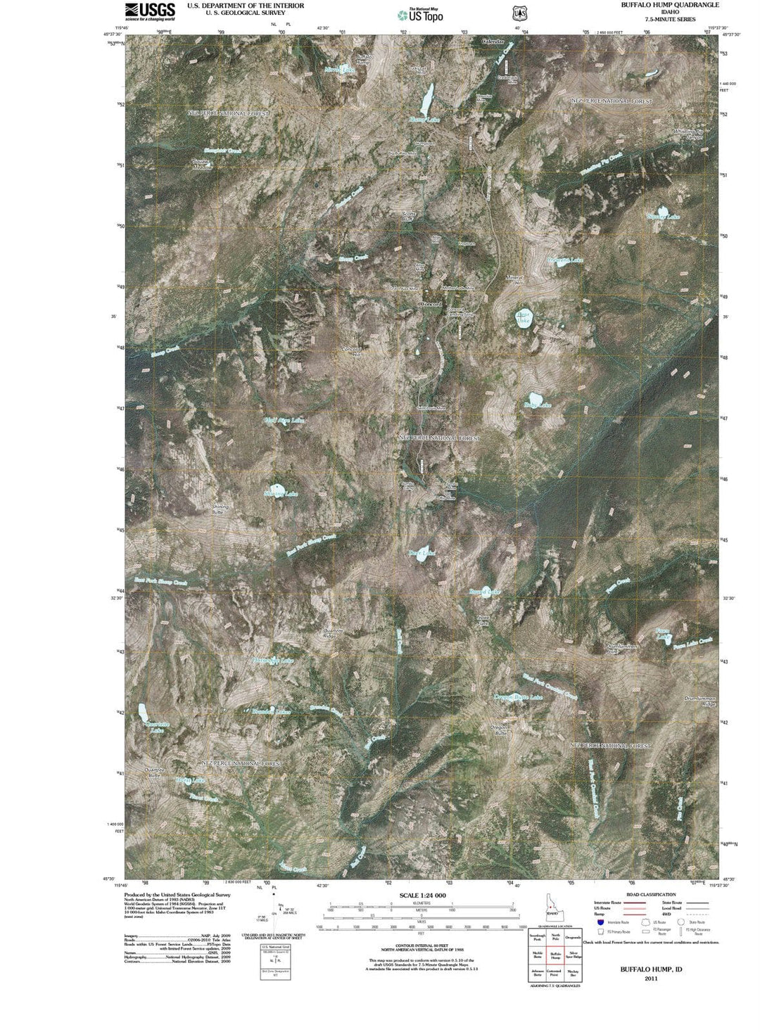 2011 Buffalo Hump, ID - Idaho - USGS Topographic Map