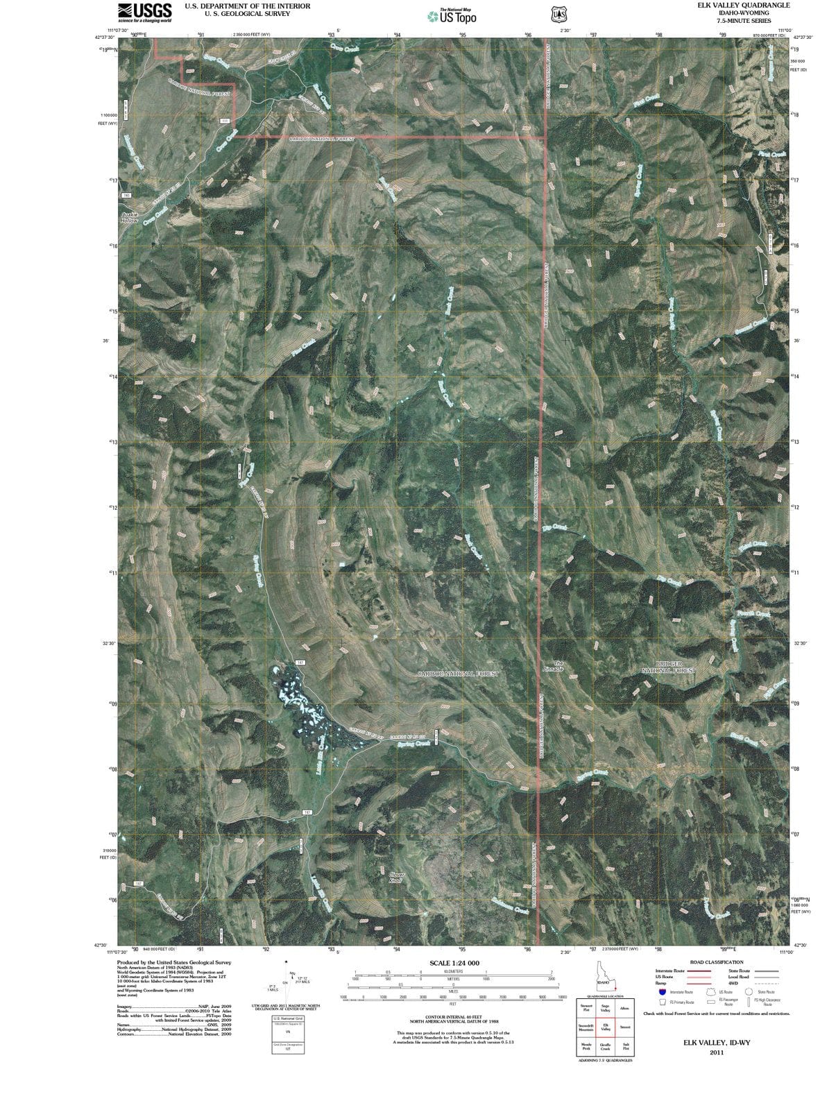 2011 Elk Valley, ID - Idaho - USGS Topographic Map