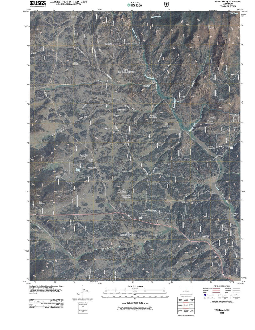 2011 Tarryall, CO - Colorado - USGS Topographic Map