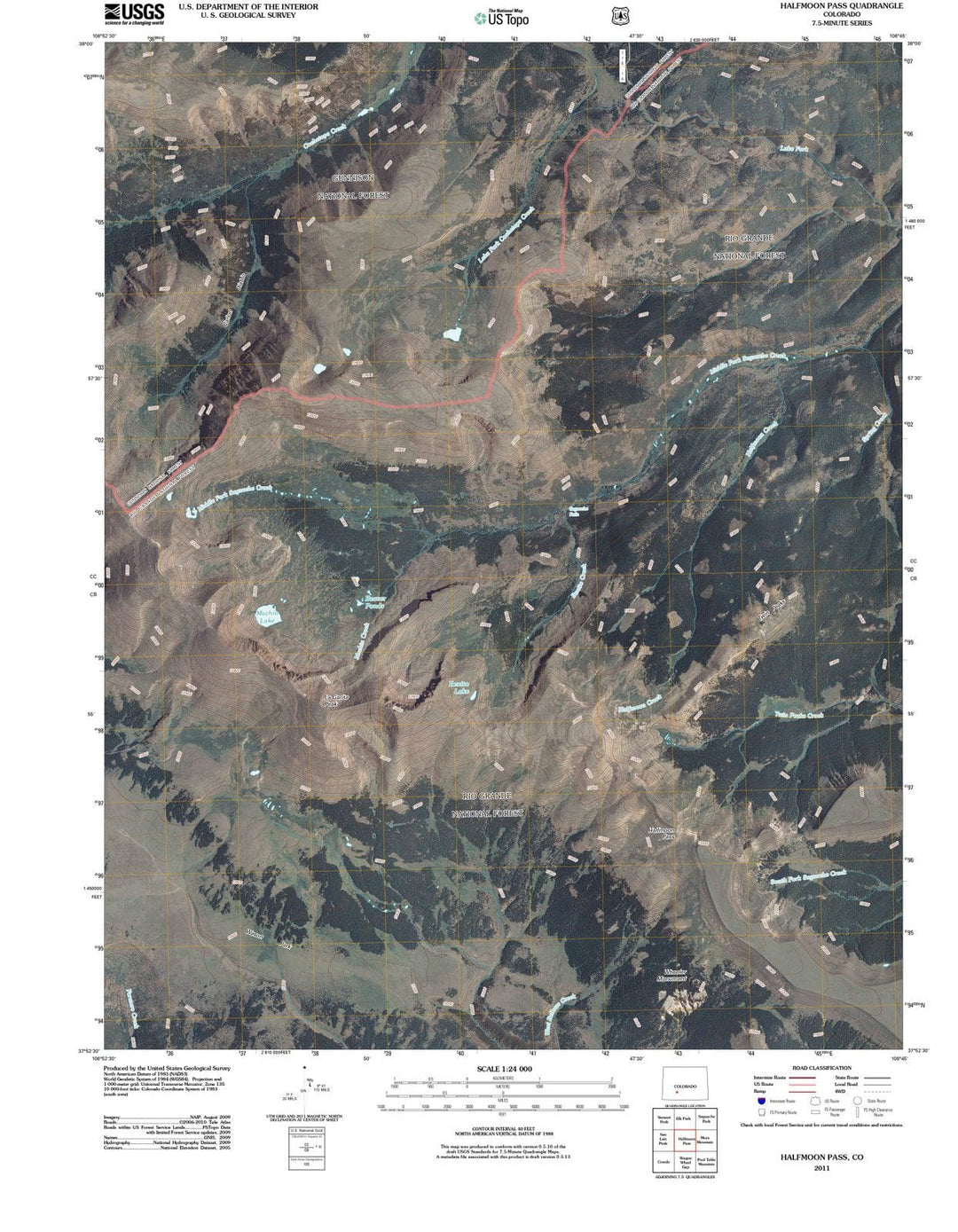 2011 Halfmoon Pass, CO - Colorado - USGS Topographic Map