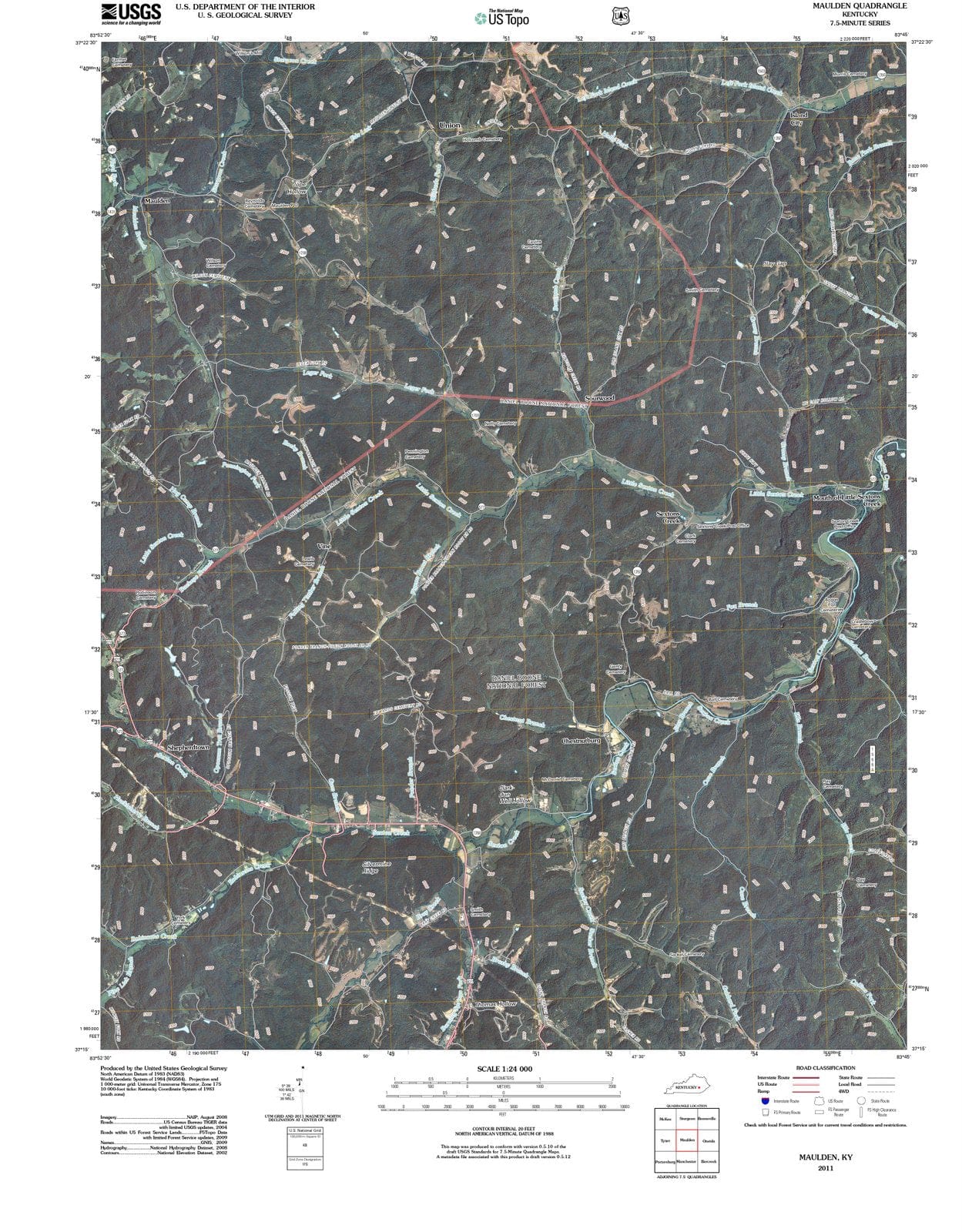 2011 Maulden, KY - Kentucky - USGS Topographic Map