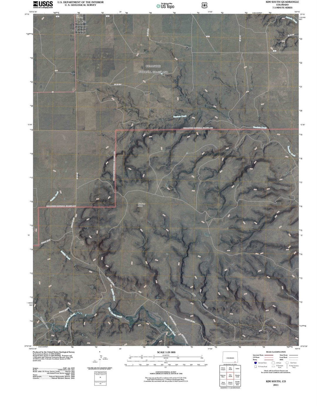 2011 Kim South, CO - Colorado - USGS Topographic Map