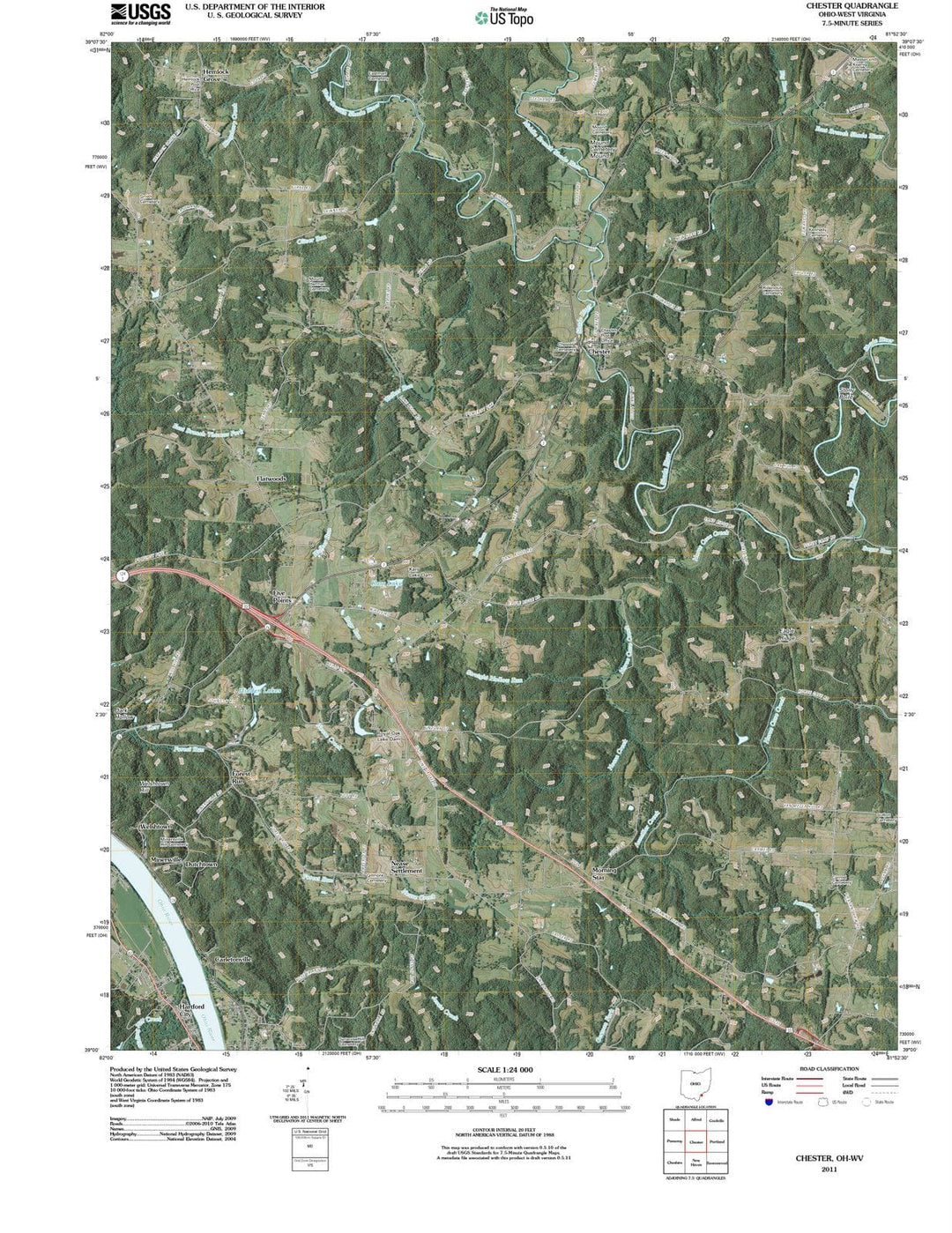 2011 Chester, OH - Ohio - USGS Topographic Map