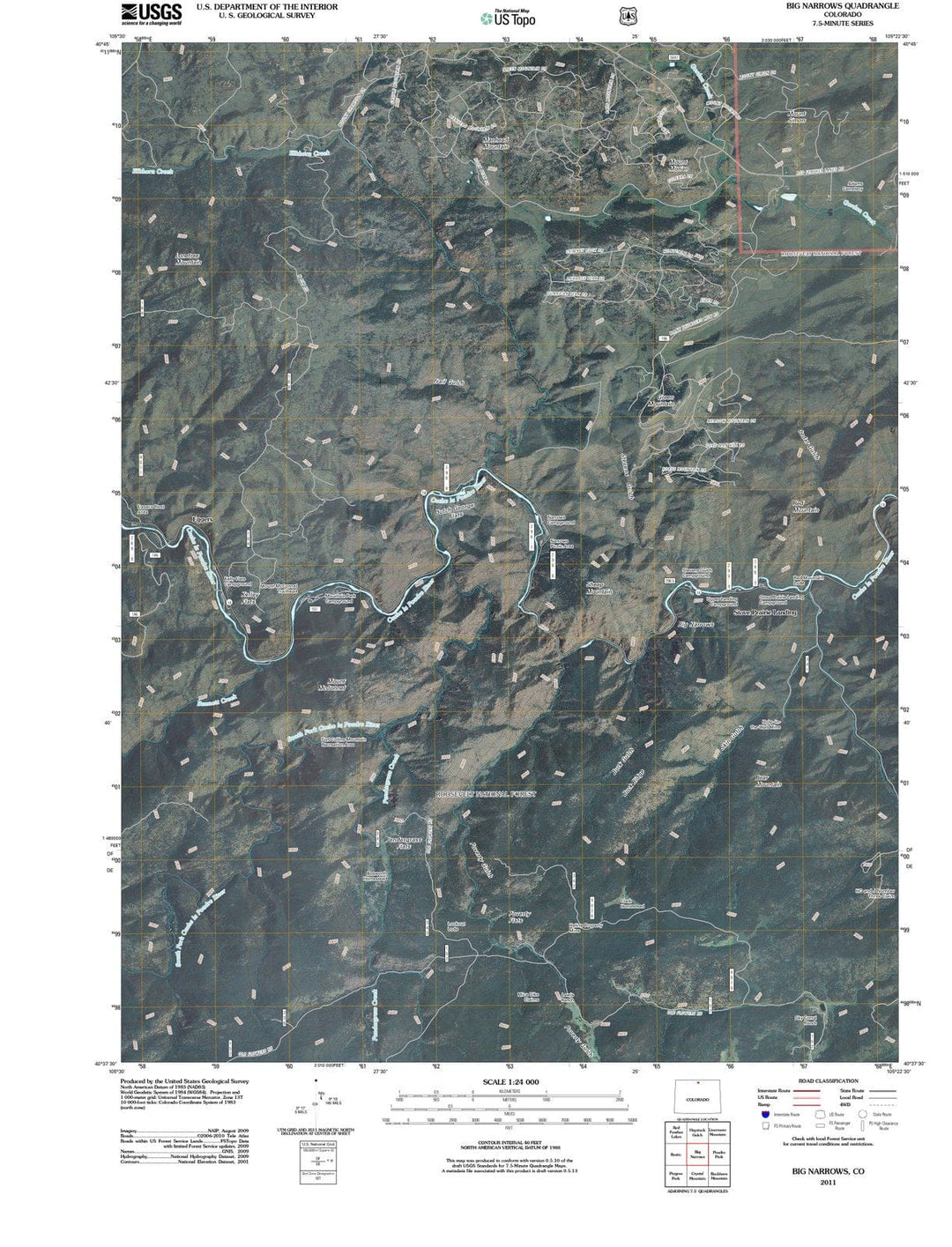 2011 Big Narrows, CO - Colorado - USGS Topographic Map