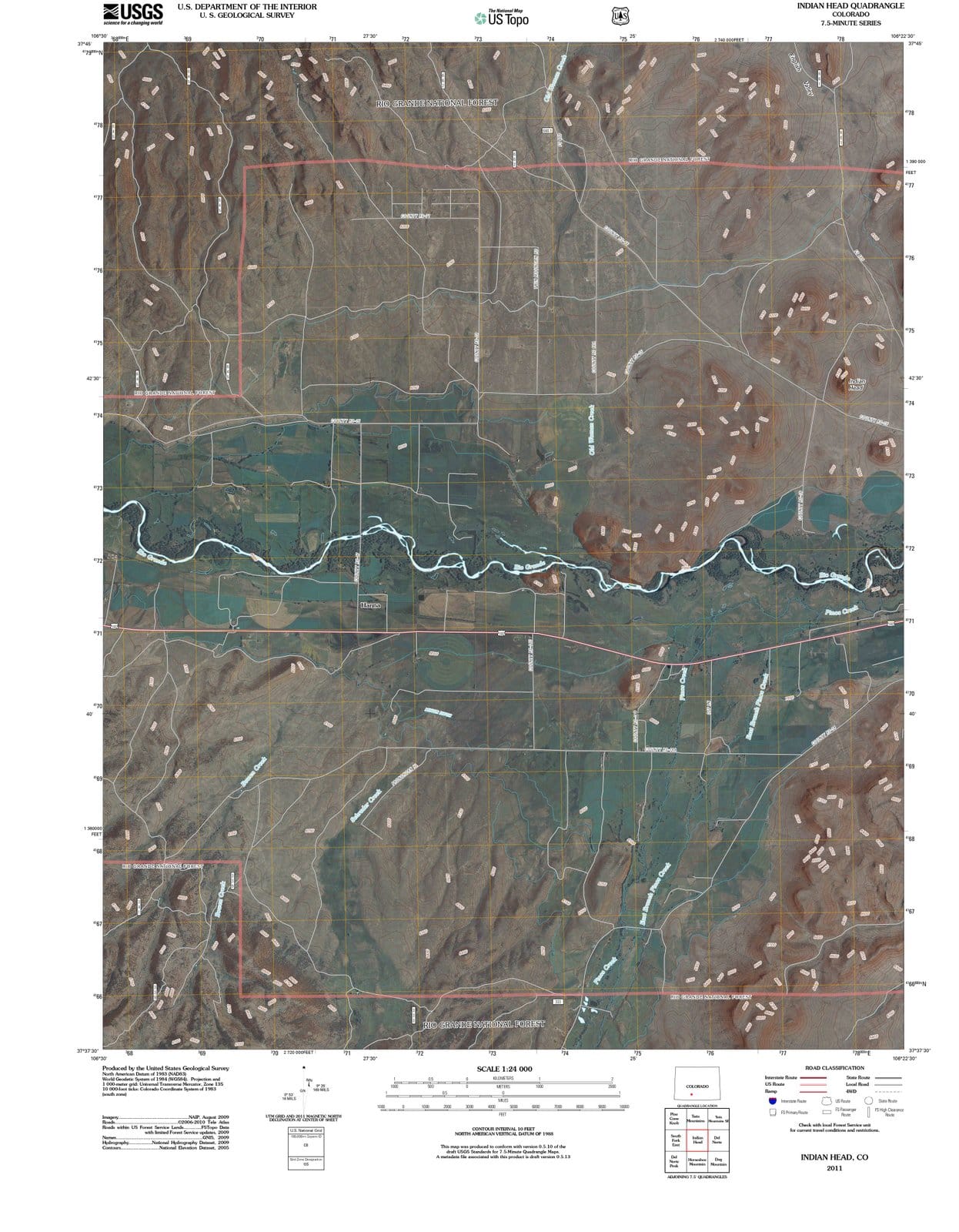 2011 Indian Head, CO - Colorado - USGS Topographic Map