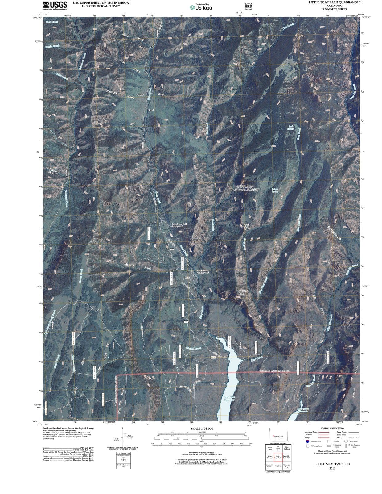 2011 Little Soap Park, CO - Colorado - USGS Topographic Map