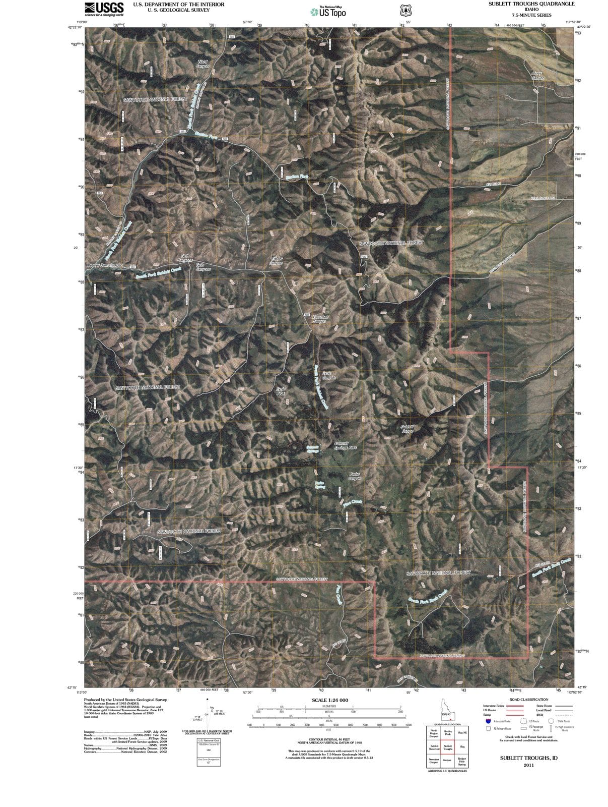2011 Sublett Troughs, ID - Idaho - USGS Topographic Map