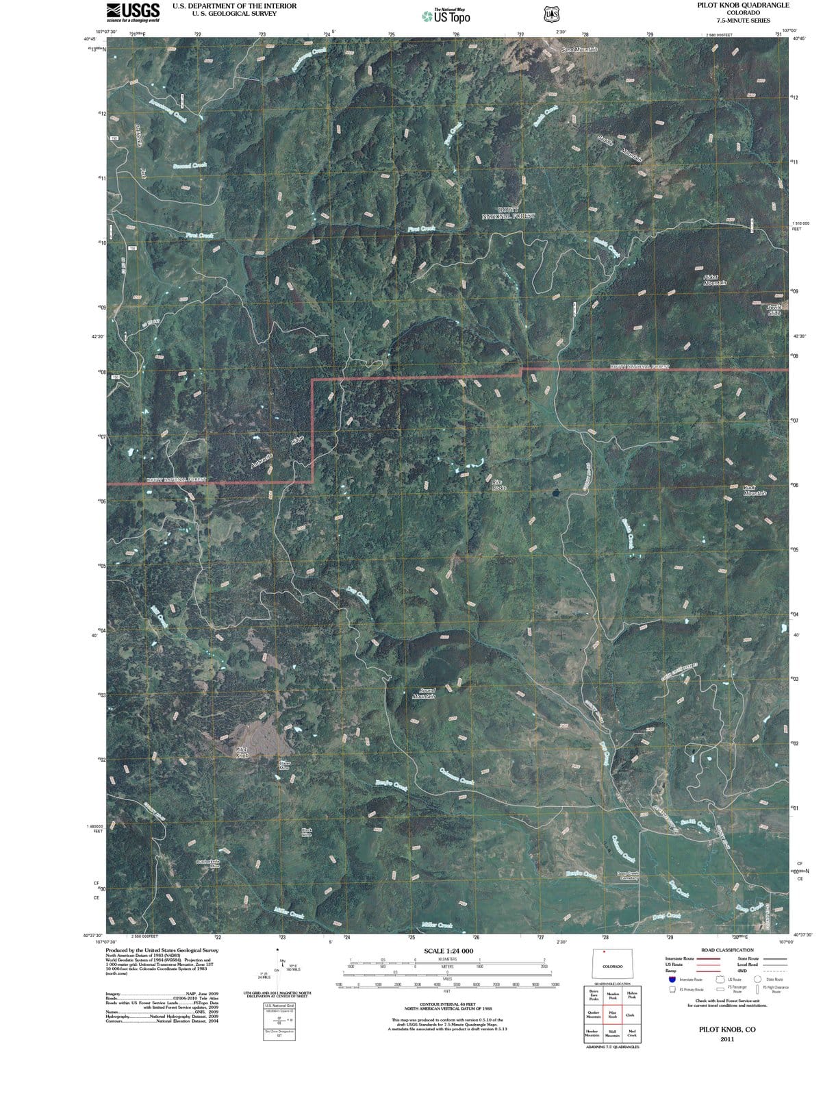 2011 Pilot Knob, CO - Colorado - USGS Topographic Map