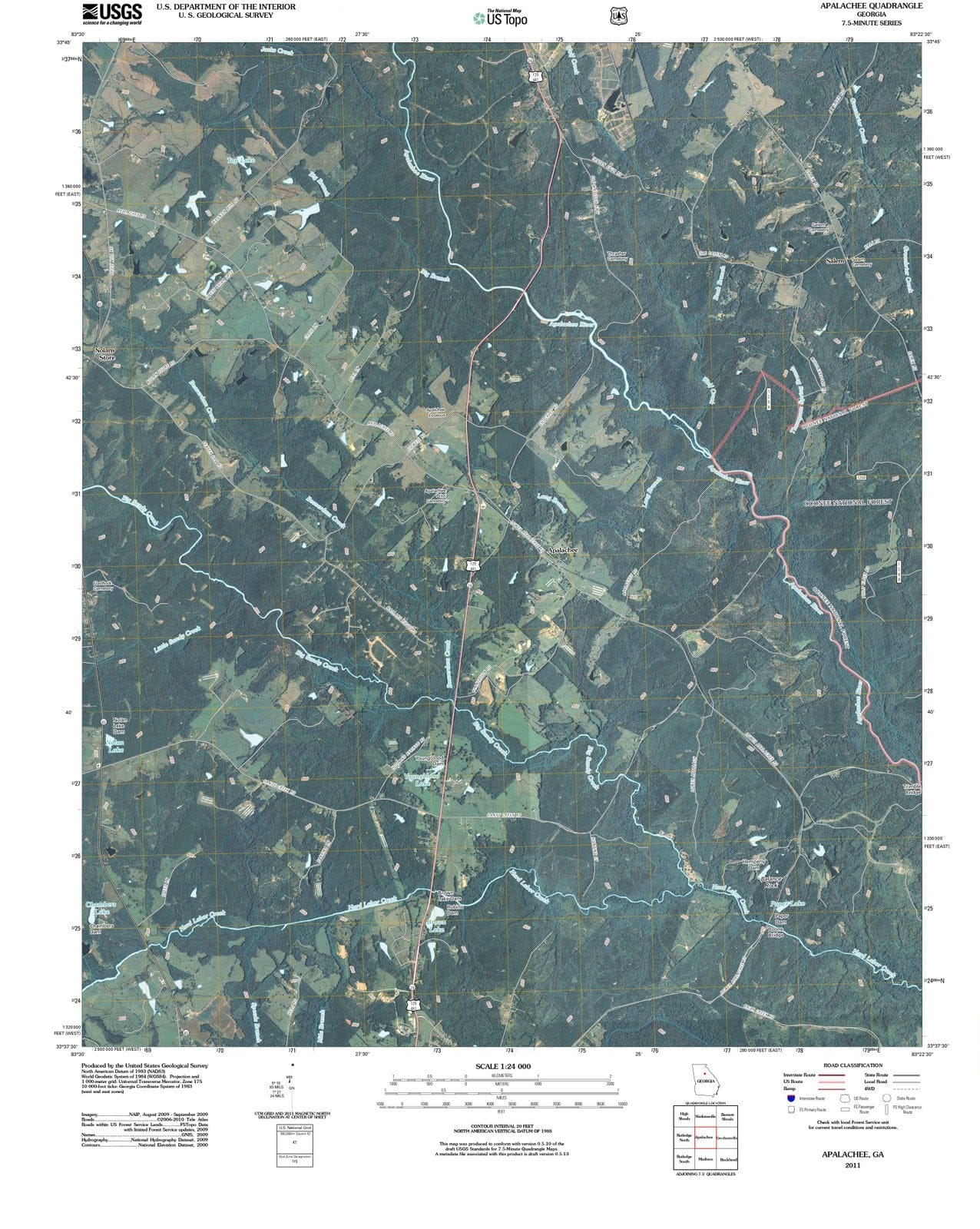 2011 Apalachee, GA - Georgia - USGS Topographic Map