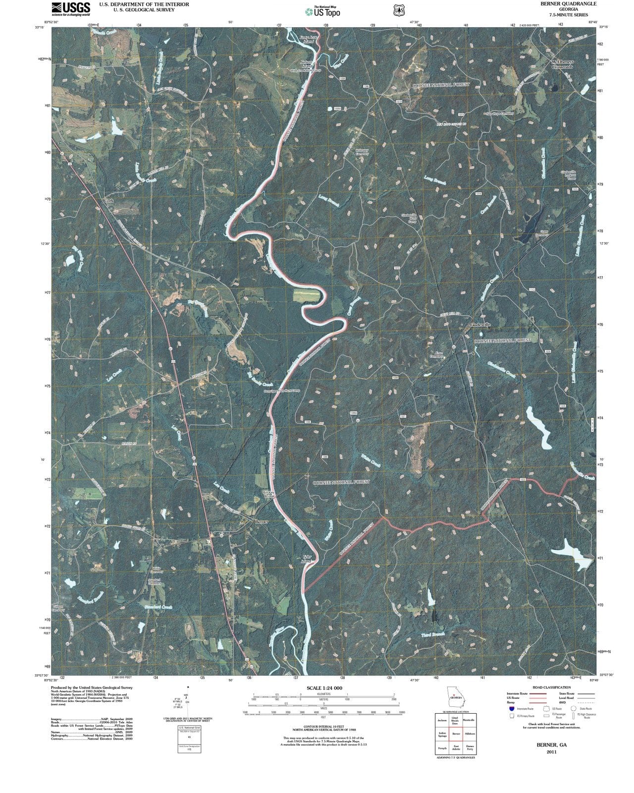 2011 Berner, GA - Georgia - USGS Topographic Map