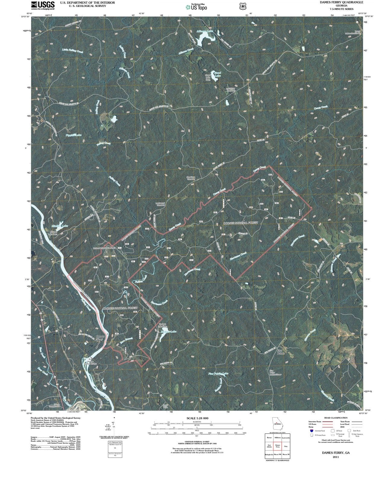 2011 Dames Ferry, GA - Georgia - USGS Topographic Map