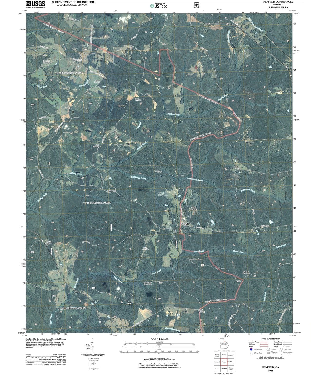 2011 Penfield, GA - Georgia - USGS Topographic Map
