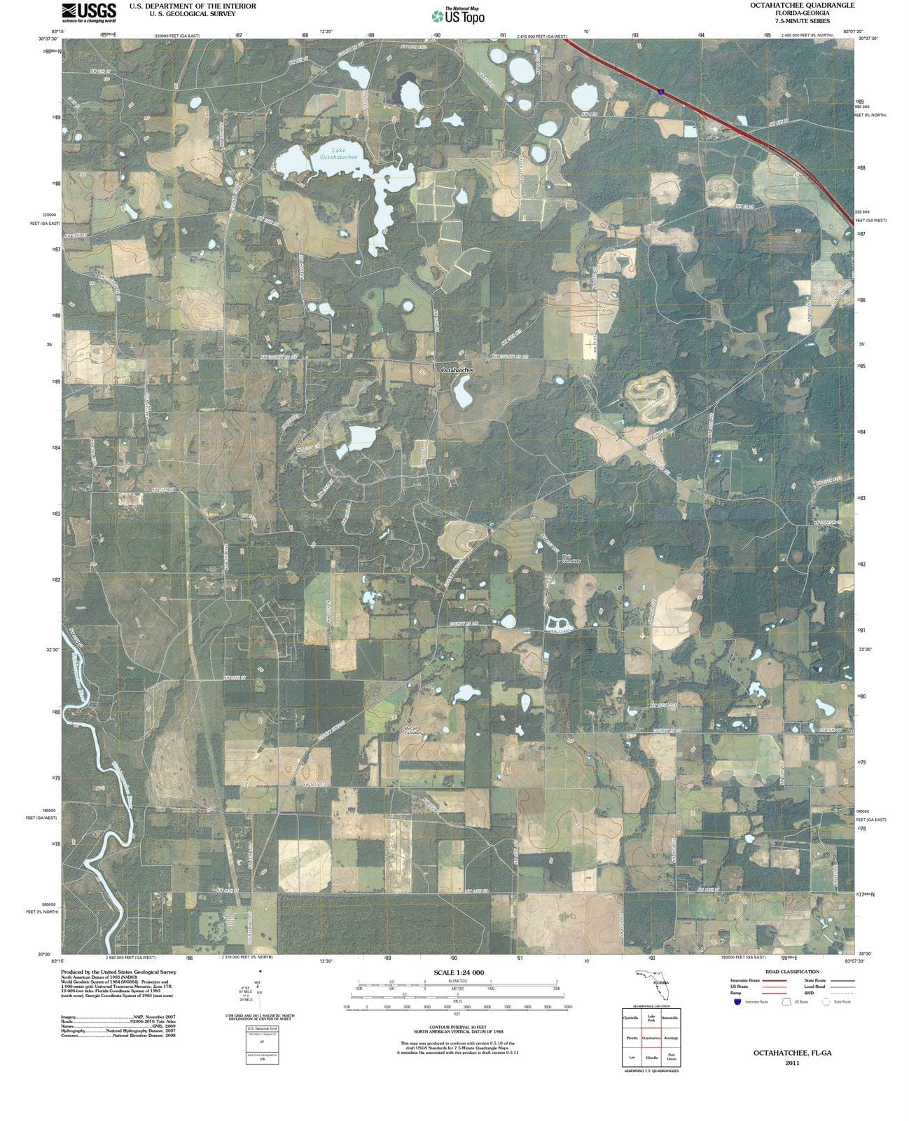 2011 Octahatchee, FL - Florida - USGS Topographic Map