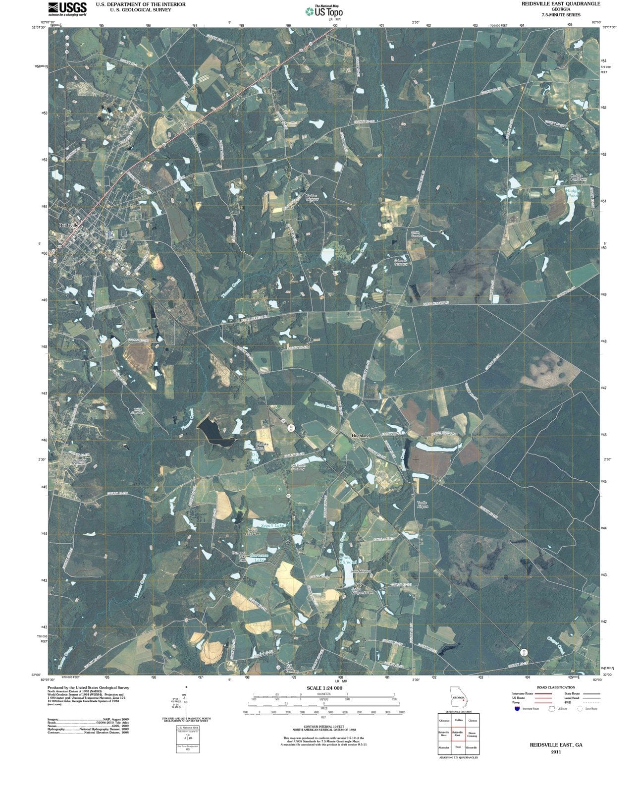 2011 Reidsville East, GA - Georgia - USGS Topographic Map