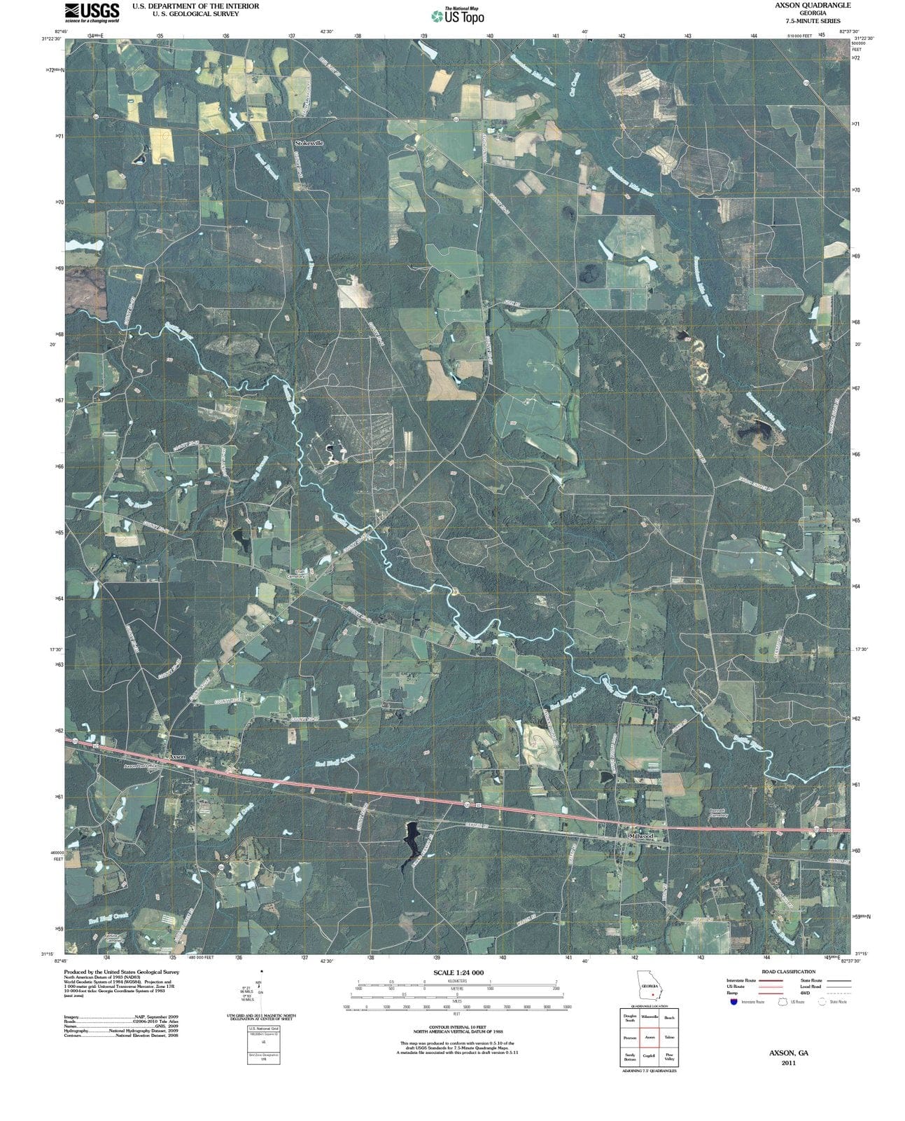 2011 Axson, GA - Georgia - USGS Topographic Map