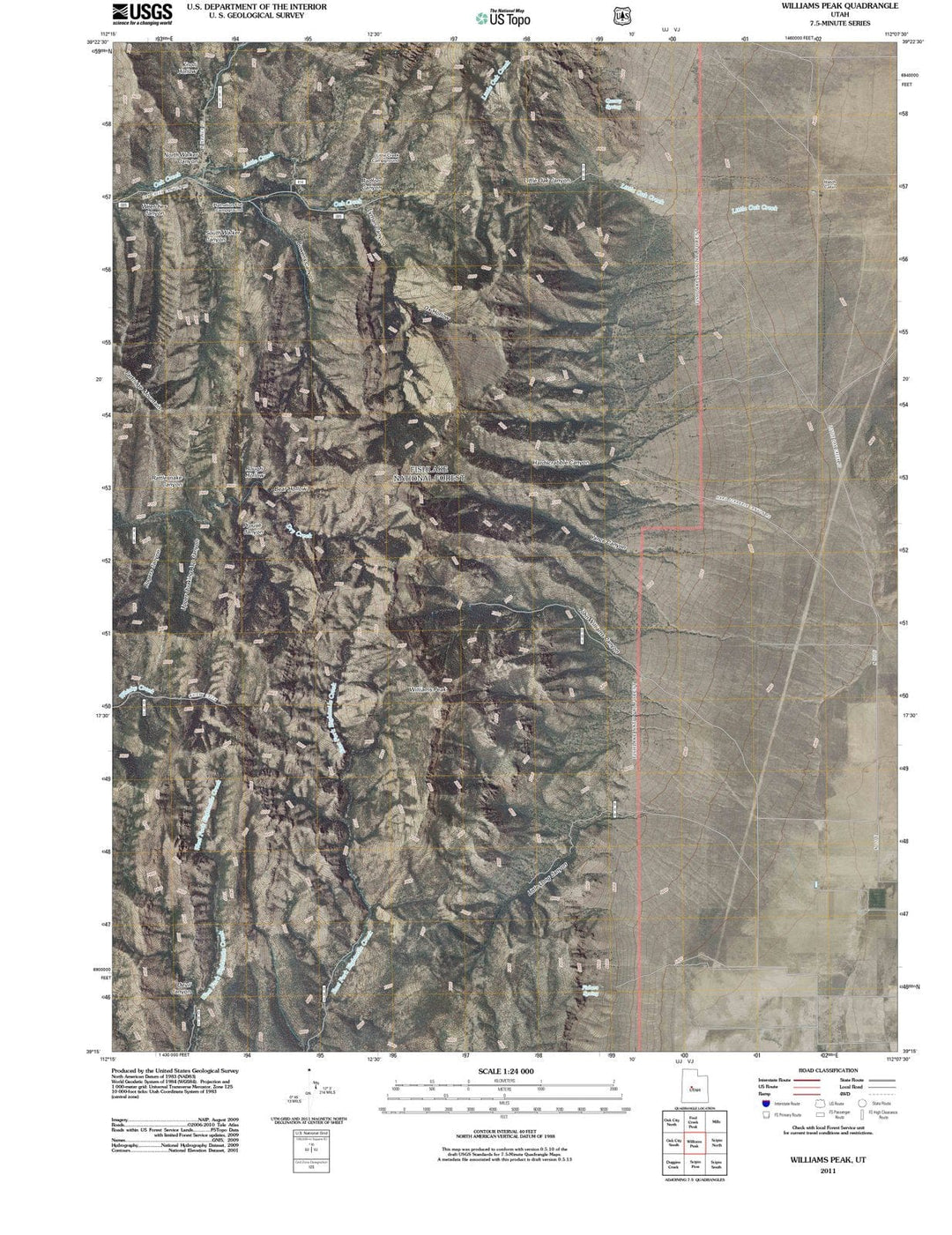 2011 Williams Peak, UT - Utah - USGS Topographic Map
