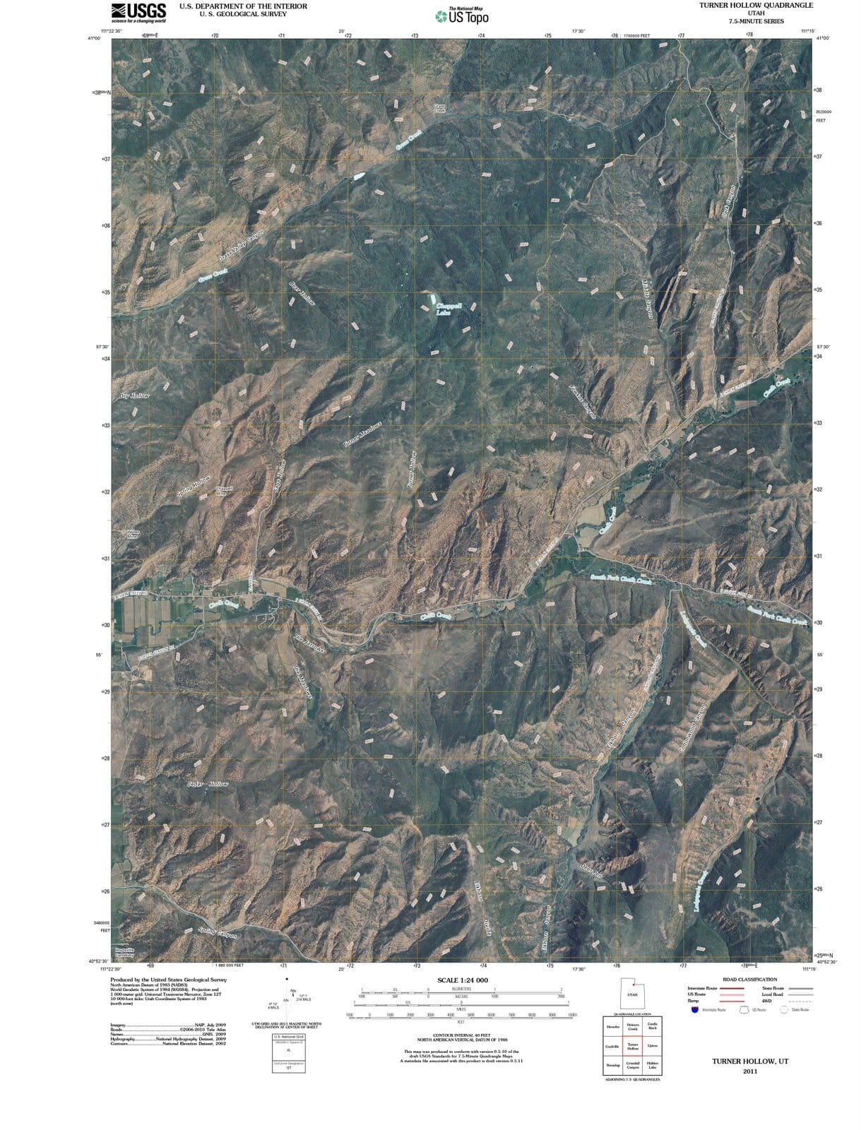 2011 Turner Hollow, UT - Utah - USGS Topographic Map