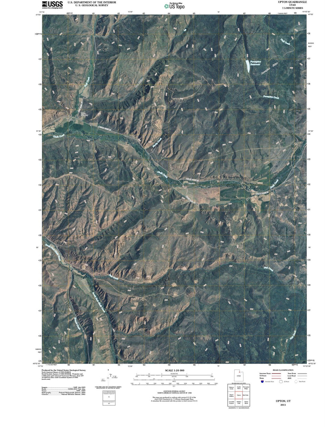 2011 Upton, UT - Utah - USGS Topographic Map