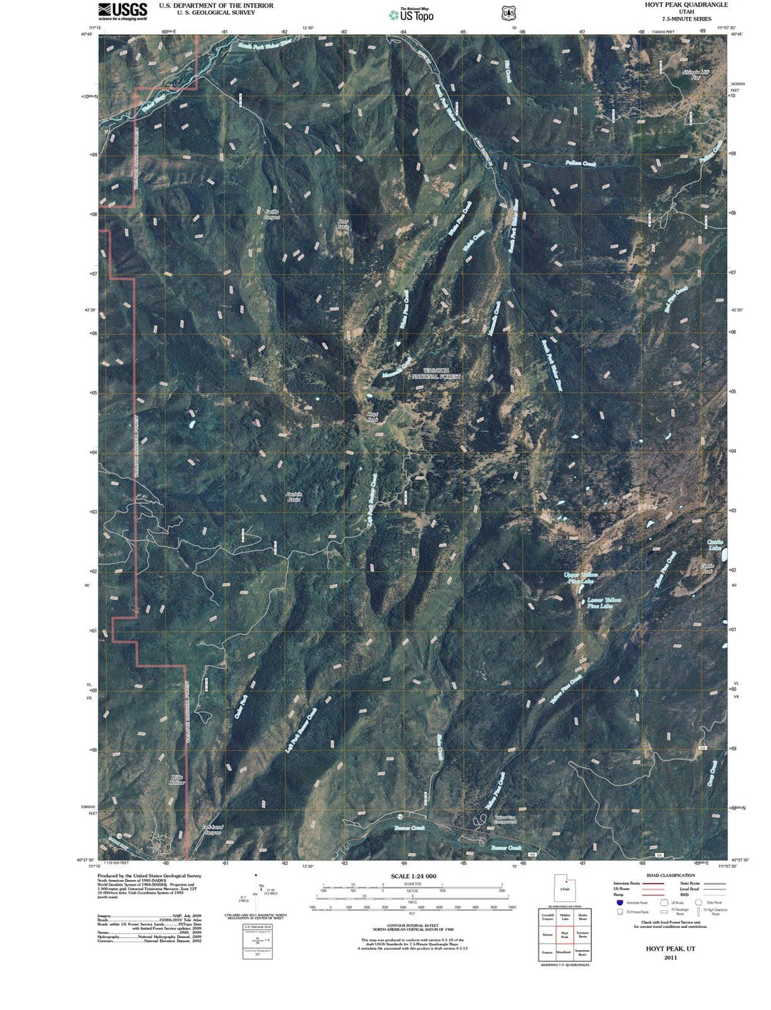 2011 Hoyt Peak, UT - Utah - USGS Topographic Map