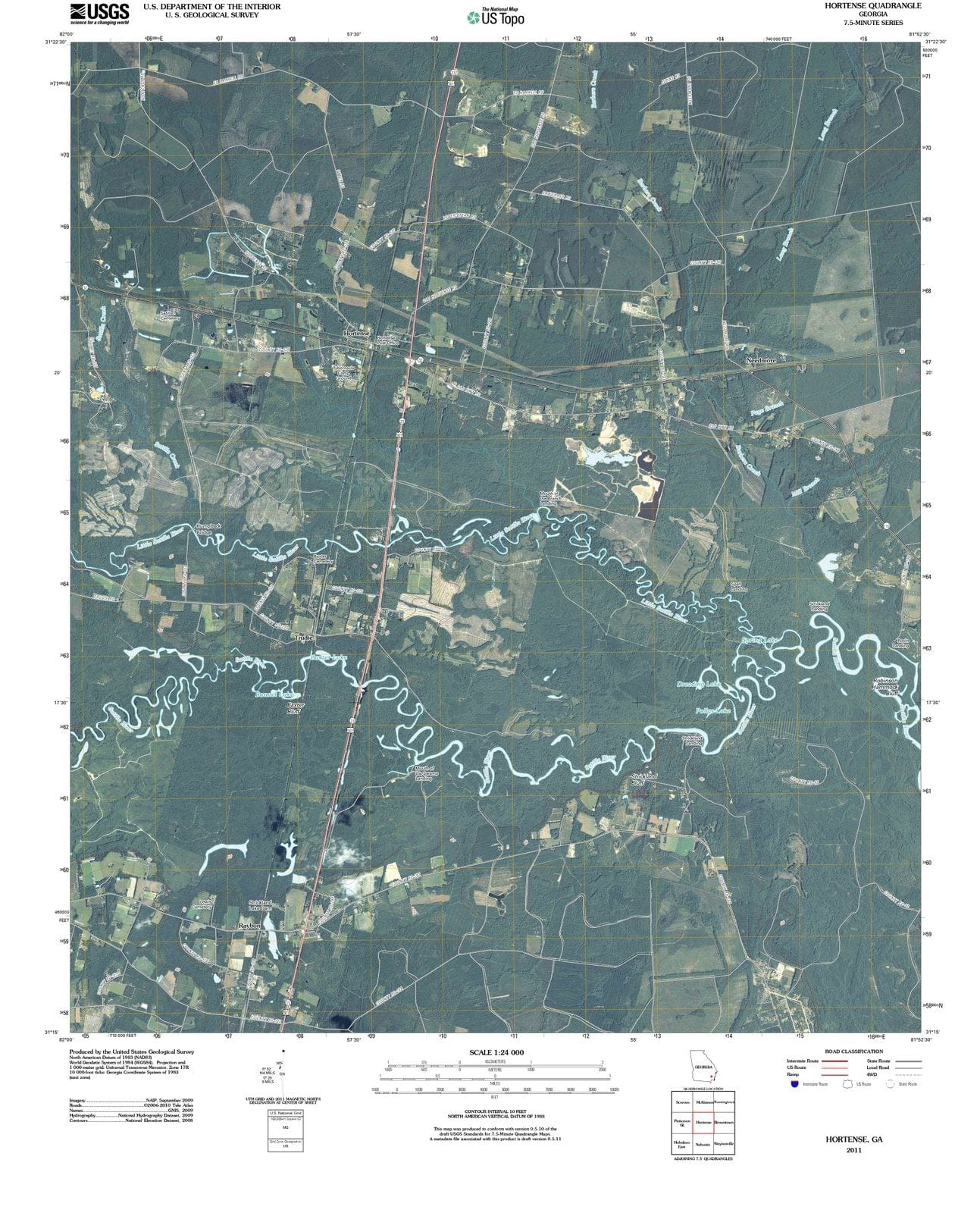 2011 Hortense, GA - Georgia - USGS Topographic Map