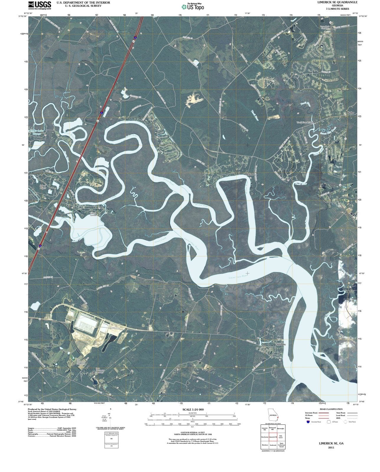 2011 Limerick, GA - Georgia - USGS Topographic Map v2