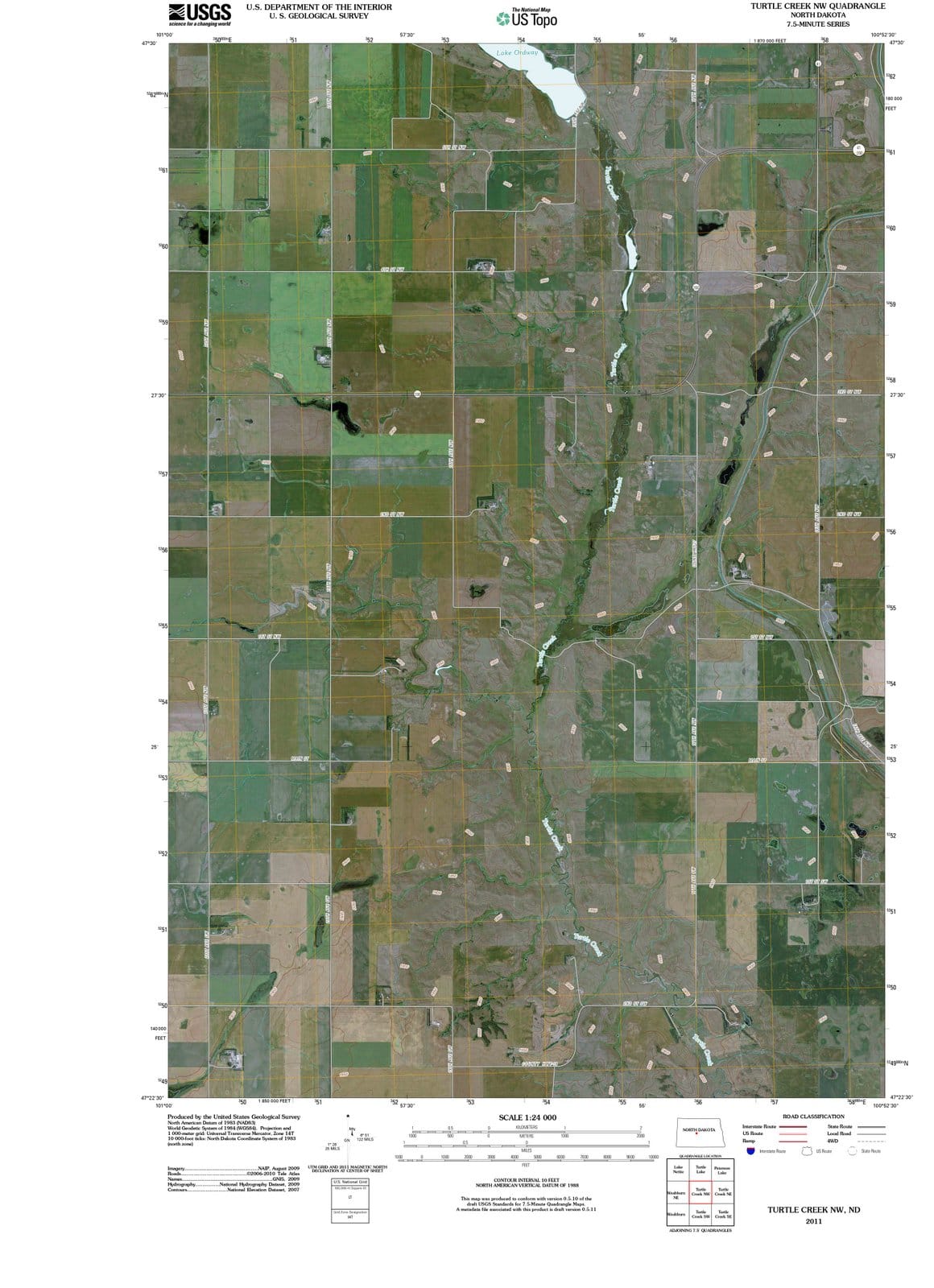 2011 Turtle Creek, ND - North Dakota - USGS Topographic Map v2