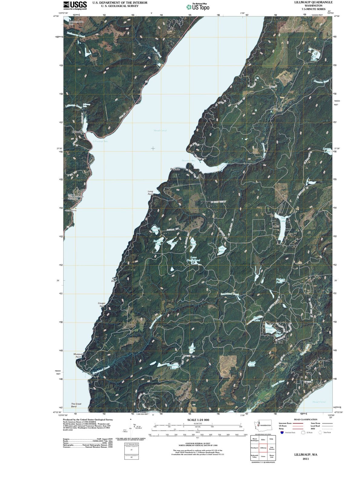 2011 Lilliwaup, WA - Washington - USGS Topographic Map