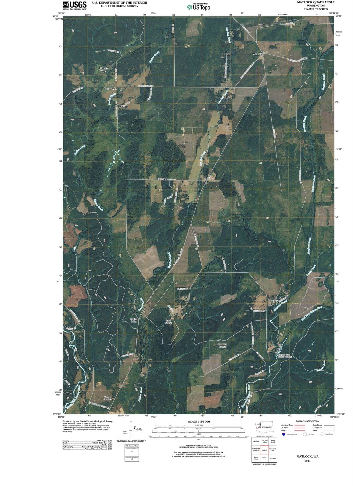 2011 Matlock, WA - Washington - USGS Topographic Map