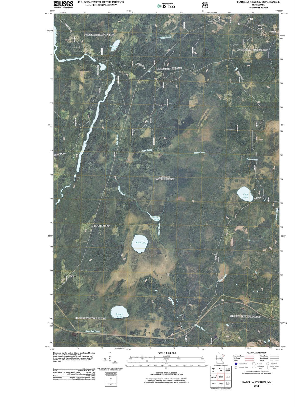 2011 Isabella Station, MN - Minnesota - USGS Topographic Map