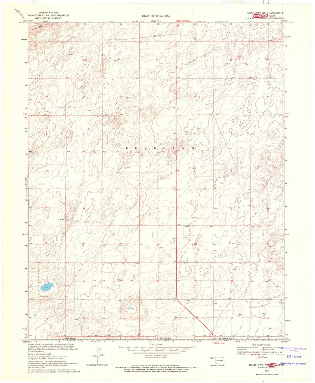 1969 Boise City, OK - Oklahoma - USGS Topographic Map v2