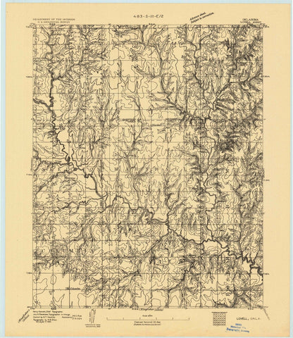 1893 Lovell, OK - Oklahoma - USGS Topographic Map