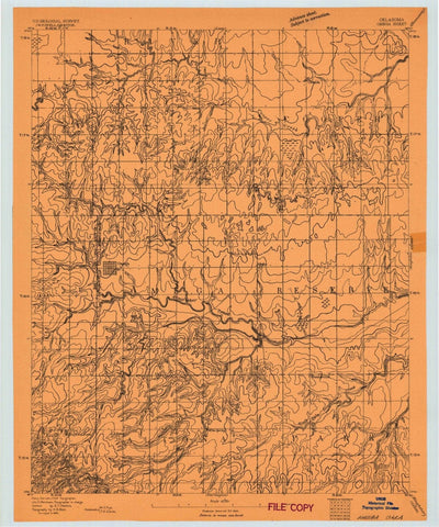 1893 Omega, OK - Oklahoma - USGS Topographic Map