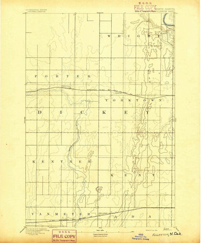 1894 Fullerton, ND - North Dakota - USGS Topographic Map