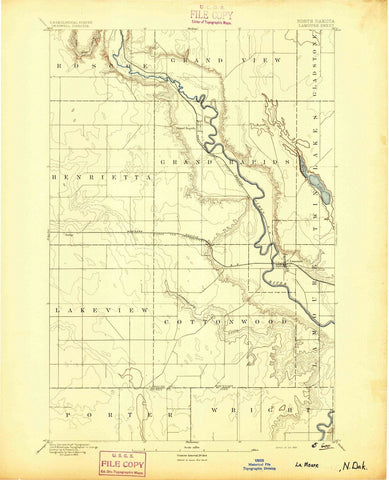1894 La Moure, ND - North Dakota - USGS Topographic Map