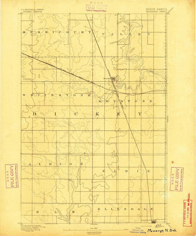 1894 Monango, ND - North Dakota - USGS Topographic Map