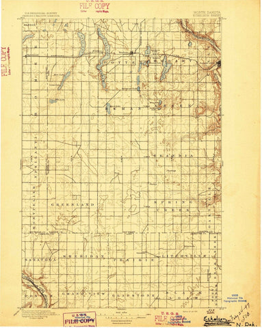 1897 Eckelson, ND - North Dakota - USGS Topographic Map