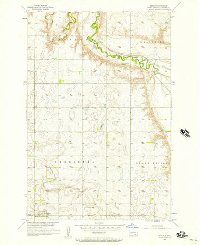 1956 Berlin, ND - North Dakota - USGS Topographic Map
