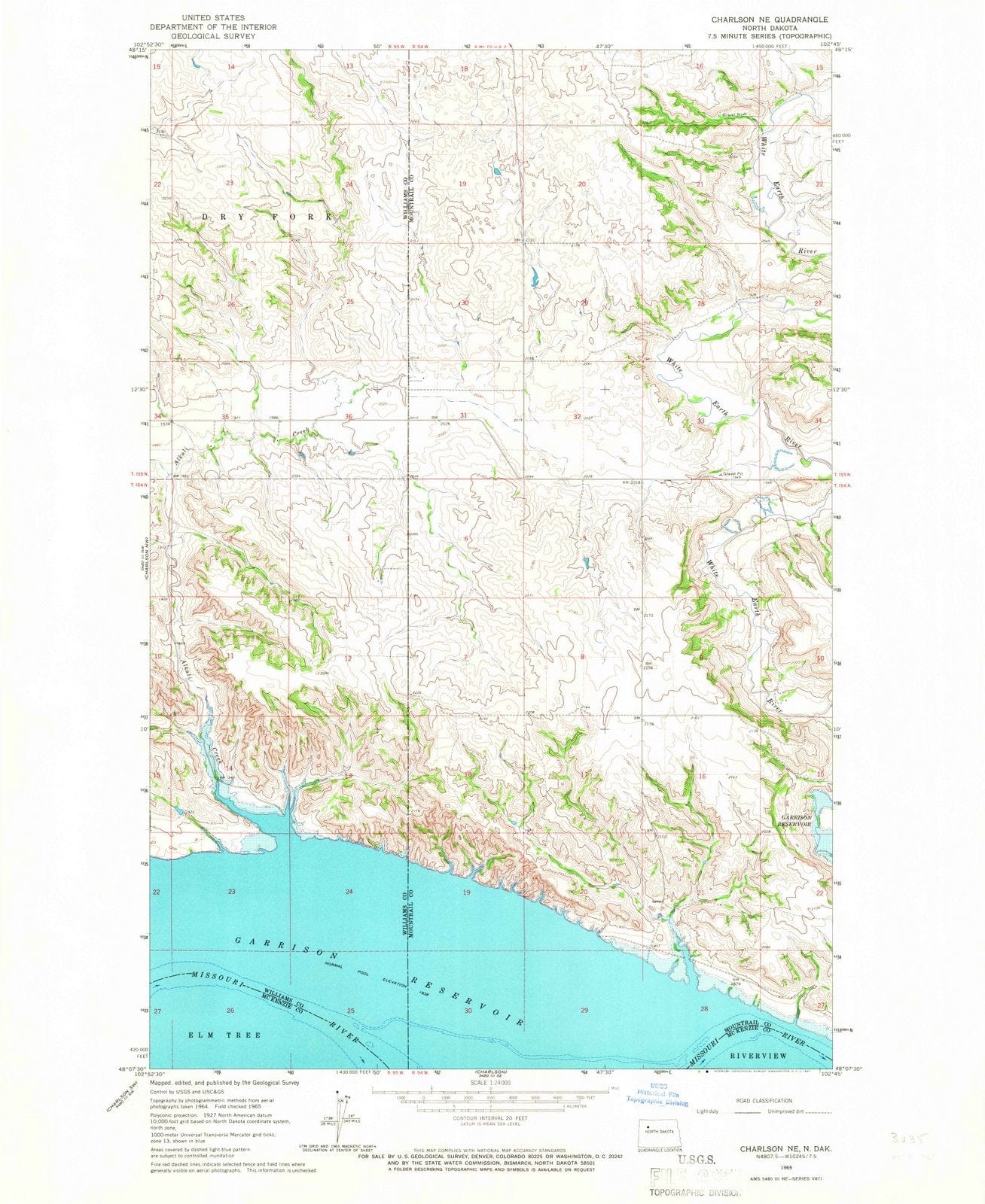 1965 Charlson, ND - North Dakota - USGS Topographic Map