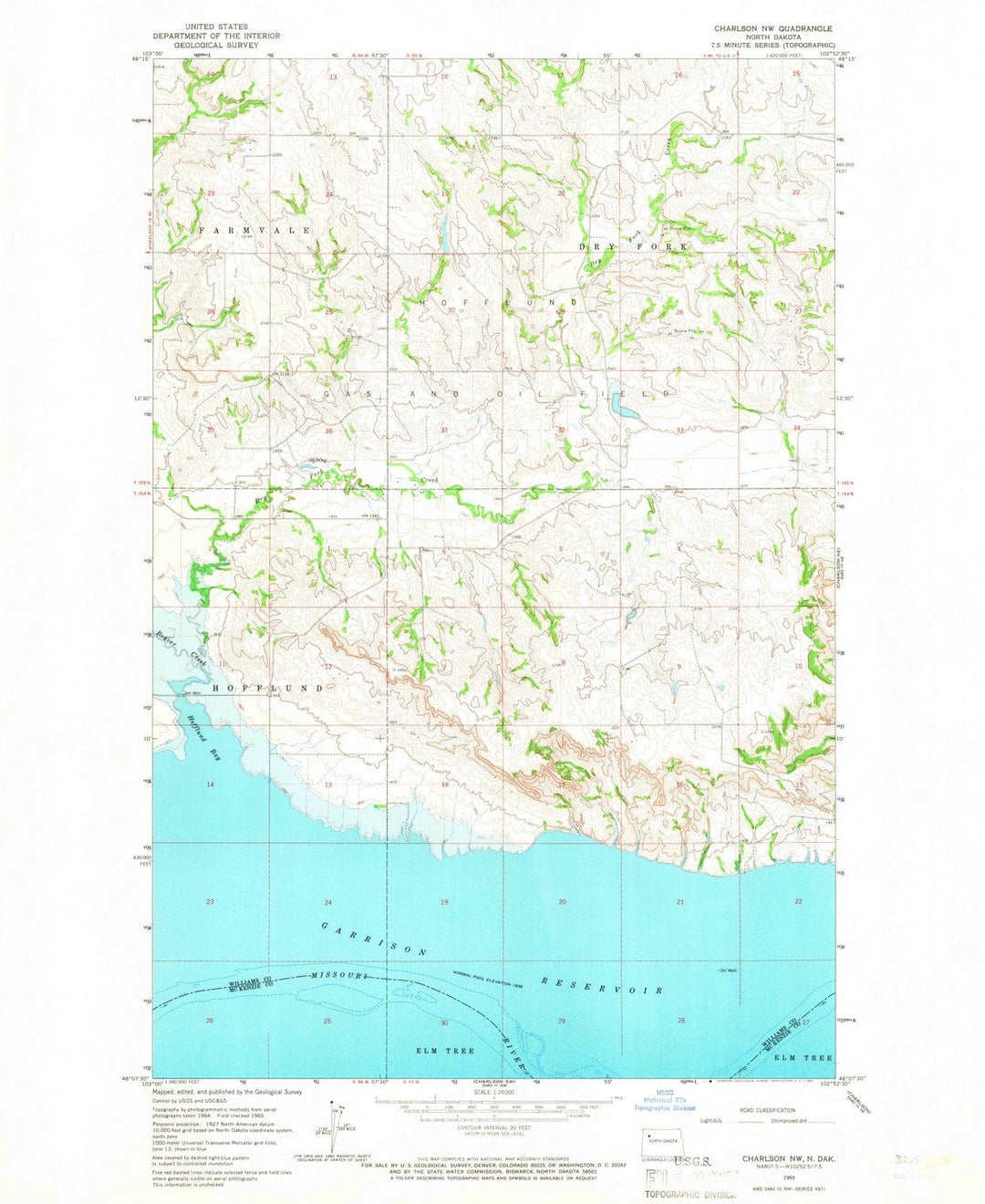 1965 Charlson, ND - North Dakota - USGS Topographic Map v2