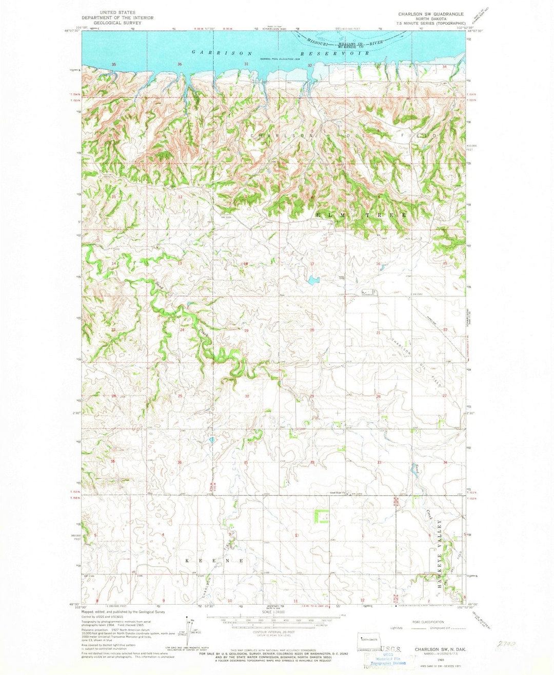 1965 Charlson, ND - North Dakota - USGS Topographic Map v3