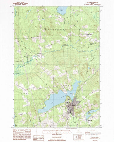 1984 Dexter, ME - Maine - USGS Topographic Map