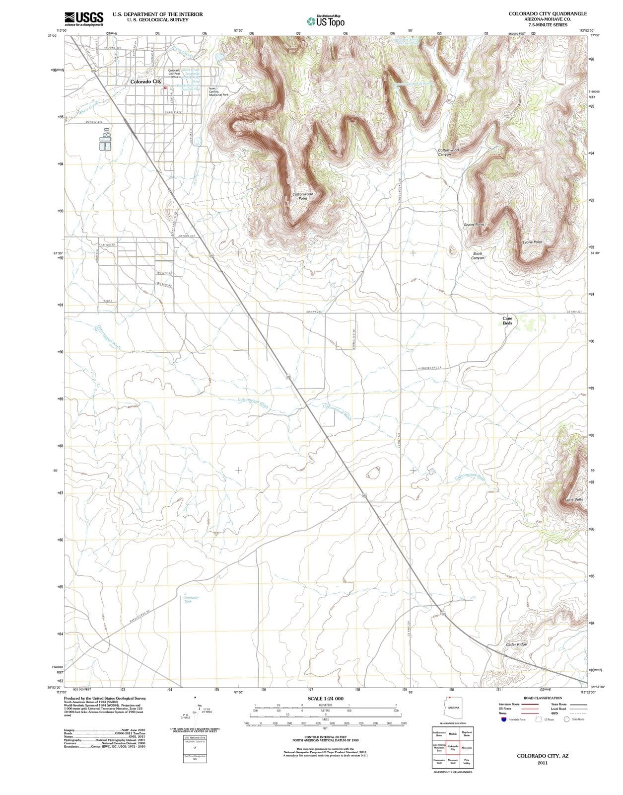 2011 Colorado City, AZ - Arizona - USGS Topographic Map